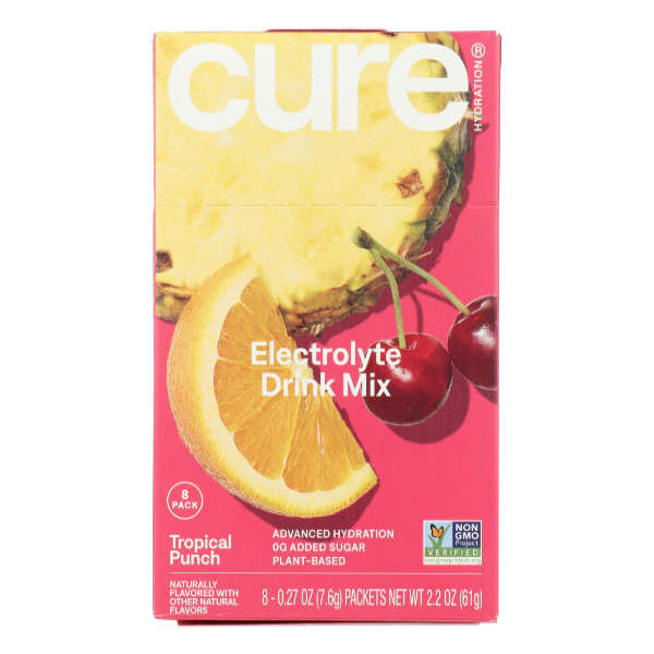 Cure Cure Hydration Electrolyte Drink Mix – Tropical Punch Powdered Beverage Mixes Khaki