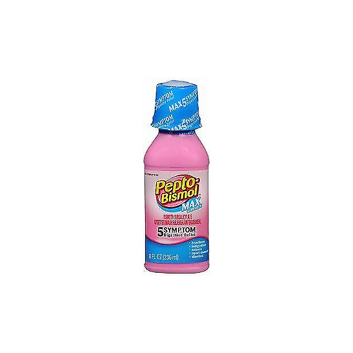 Pepto Bismol Pepto Bismol Ultra 5 Symptom Fast Relief Liquid - Original, 8 Fl Oz Health & Beauty White Smoke