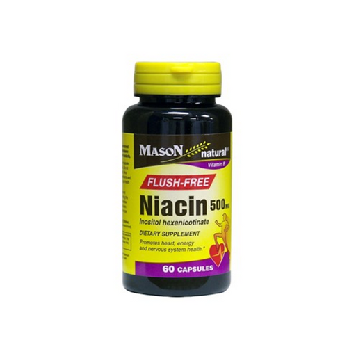 Mason Natural Mason Natural Niacin Flush-Free 500 mg – 60 Capsules Vitamins & Supplements White Smoke