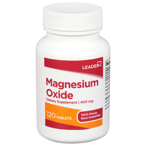 Leader Leader Magnesium Oxide 400 mg – High Potency Supplement, 120 Tablets Vitamins & Supplements White Smoke