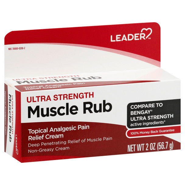 Leader Leader Muscle Rub, Ultra Strength, 2 Oz Medicine & Drugs White Smoke