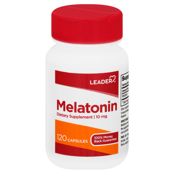 Leader Leader Melatonin, 10 Mg, Capsules Vitamins & Supplements Misty Rose