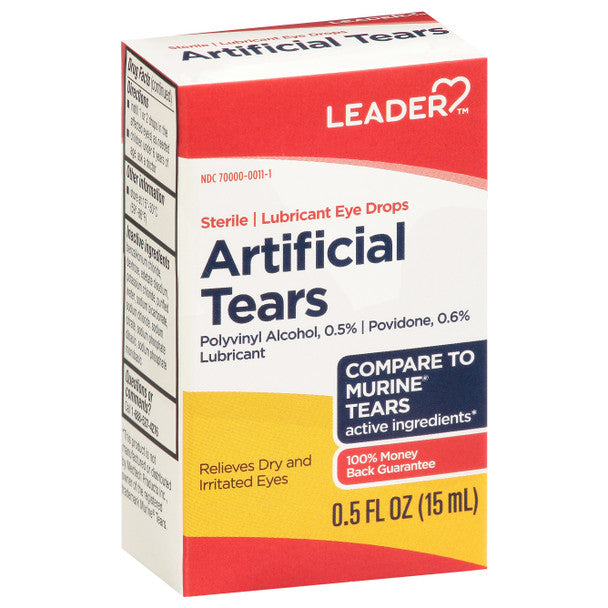 Leader Leader Artificial Tears, 0.5 Fl Oz Eye Drops & Lubricants White Smoke