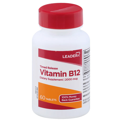 Leader Leader(Tm) Vitamin B12, 2000 Mcg Time Release  Tablet 60 Ea Vitamins & Supplements Lavender
