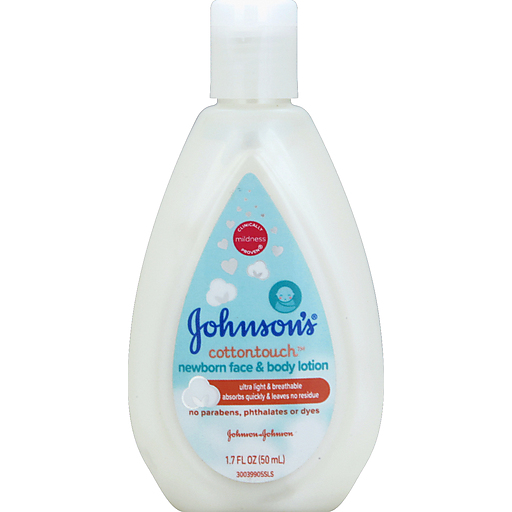 Johnson's Johnson's Baby Cotton Touch Newborn Face And Body Lotion, 13.5 Oz Lotion & Moisturizer White Smoke