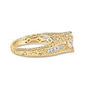 Bids.com 14K Yellow Gold 1.0 Cttw Princess Composite Diamond Engagement Ring (G-H Color, VS1-VS2 Clarity) - Size 7 Rings White Smoke 7 / Yellow.Gold