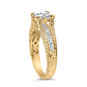 Bids.com 14K Yellow Gold 1.0 Cttw Princess Composite Diamond Engagement Ring (G-H Color, VS1-VS2 Clarity) - Size 7 Rings White Smoke 7 / Yellow.Gold