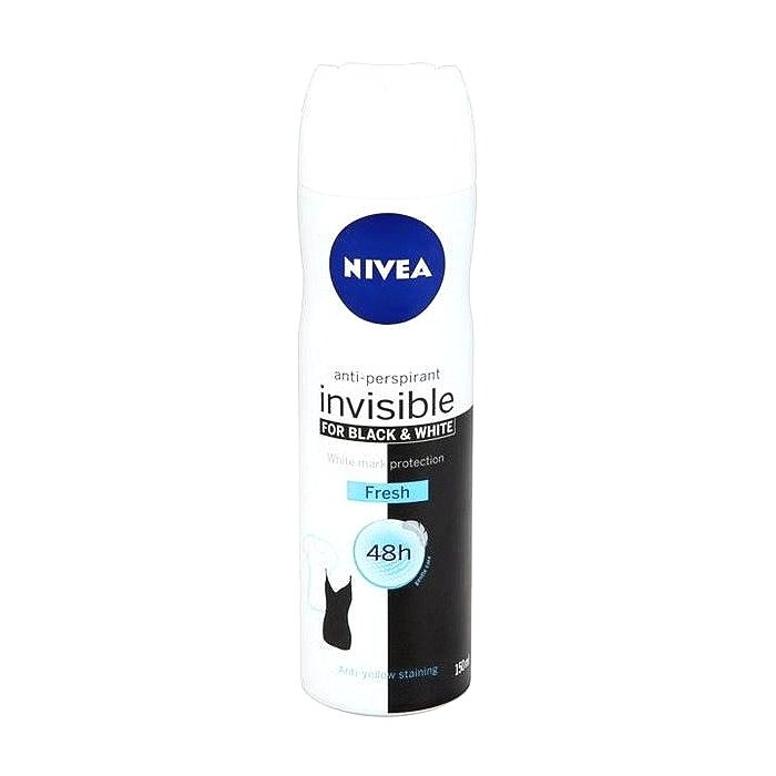 Nivea Nivea Black & White Invisible Fresh 150ml - 48h Antiperspirant Naistele Alcohol Free, Deo Spray Deodorant White Smoke