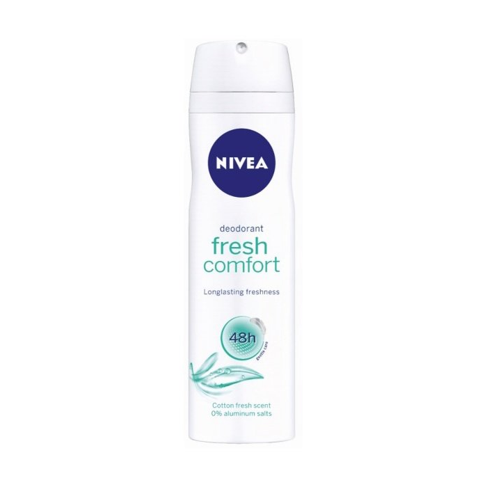 Nivea Nivea Fresh Comfort 150ml - 48h Deodorant For Women Aluminium Free, Deo Spray Deodorant & Anti-Perspirant White Smoke