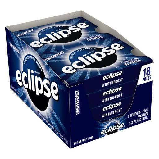 Eclipse Eclipse Gum, Sugar Free, Winterfrost Candy & Chocolate White Smoke