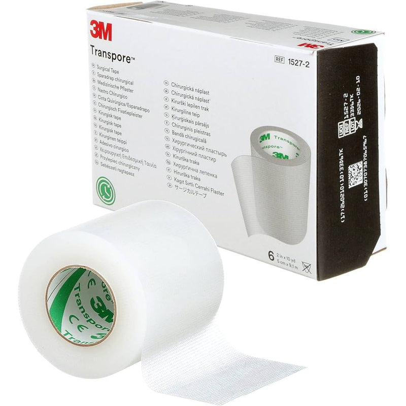 3M 3M™ Transpore™ Transparent Medical Tape - 2" X 10 Yd Double Eyelid Glue & Tape White Smoke