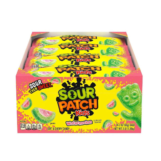 Sour Patch Kids Sour Patch Kids Watermelon Soft &Amp; Chewy Candy, 24 - 2 Oz Bags Candy & Chocolate Gold