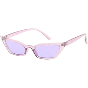 zeroUV Retro Women's Translucent Thin Cat Eye Color Tone Sunglasses C663 Sunglasses White Smoke Purple Purple,Pink Pink,Red Red,Blue Blue,Yellow Yellow