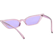 zeroUV Retro Women's Translucent Thin Cat Eye Color Tone Sunglasses C663 Sunglasses White Smoke Purple Purple,Pink Pink,Red Red,Blue Blue,Yellow Yellow