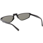zeroUV Women's Retro Modern Low Bridge Mirrored Lens Cat Eye Sunglasses C670 Sunglasses White Smoke Matte Black Silver Mirror,Matte Smoke Blue Mirror,Black Pink Mirror,White Silver Mirror,Tortoise Magenta Mirror