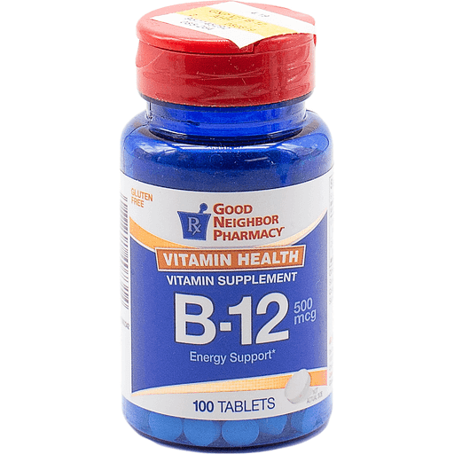 Good Neighbor Pharmacy Good Neighbor Pharmacy GNP Vitamin B-12 500 Mcg, 100 Tabs Vitamins & Supplements White Smoke