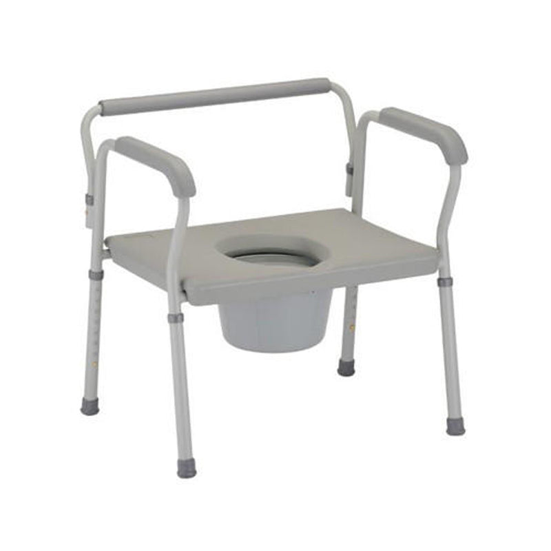 Nova Joy Nova Joy Heavy Duty Commode With Extra Wide Seat Heavy Machinery White Smoke