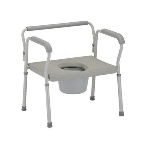 Nova Joy Nova Joy Heavy Duty Commode With Extra Wide Seat Heavy Machinery White Smoke