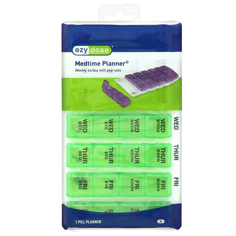 Ezy Dose Ezy Dose Pill Planner, Weekly/One Day At A Time, Medium Personal Care Light Green