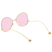 zeroUV Women's Retro Oversize Butterfly Shape Color Tone Lens Sunglasses C443 Sunglasses White Smoke Gold Yellow,Gold Pink,Gold Blue,Gold Purple,Gold Peach,Gold Green