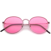 zeroUV Retro Fashion Round Color Tone Colors Flat Lens Sunglasses C437 Sunglasses White Smoke Gold Yellow,Pink Pink,Red Red,Blue Blue,Purple Blue,Purple Purple,Dark Purple Purple