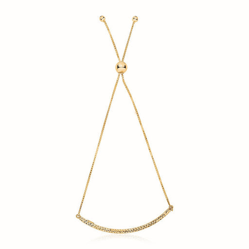Bids.com 14k Yellow Gold Chain Bar Lariat Style Bracelet Bracelets White Smoke 9.25 / Yellow Gold