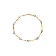 Bids.com 10k Two-Tone Gold 1/3 Cttw Diamond Pave Set Heart S-Link 7.25" Bracelet (I-J Color, I2-I3 Clarity) Bracelets White Smoke YellowWhite.Gold / 7.25
