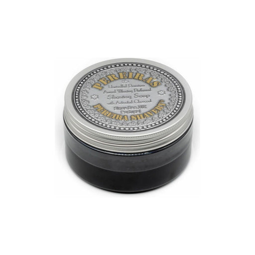 Pereira Shavery Pereira Shavery KIT: Green Unbreakable Bowl + Water Blossom With Activated Charcoal In Aluminum Dish Shaving Soap Shaving Kit Gray