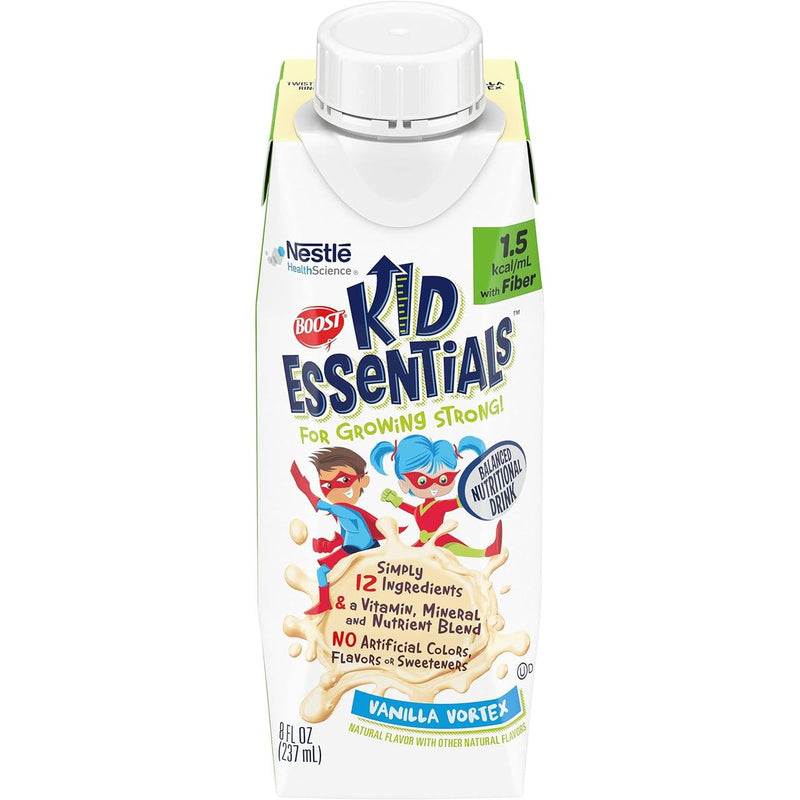 Boost Kid Essentials Boost Kid Essentials 1.5 Balanced With Fiber Vanilla Vortex, 8 Fluid Ounces, 24 Per Case Medical Supplies White Smoke
