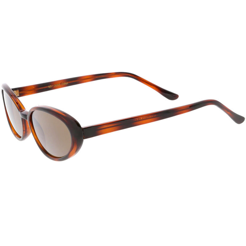 zeroUV Women's Retro True Vintage Round Oval Mirrored Lens Sunglasses C654 Sunglasses White Smoke Black Smoke Mirror,Tortoise Brown Mirror,Tortoise Smoke Mirror,Black Brown Mirror