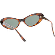 zeroUV Women's Small Retro True Vintage Cat Eye Sunglasses C661 Sunglasses White Smoke Black Smoke,Tortoise Smoke