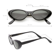 zeroUV Women's Small Retro True Vintage Cat Eye Sunglasses C661 Sunglasses White Smoke Black Smoke,Tortoise Smoke