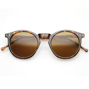 zeroUV 1920's P3 Dapper Vintage Inspired Round Sunglasses 8637 Sunglasses White Smoke Tortoise Amber