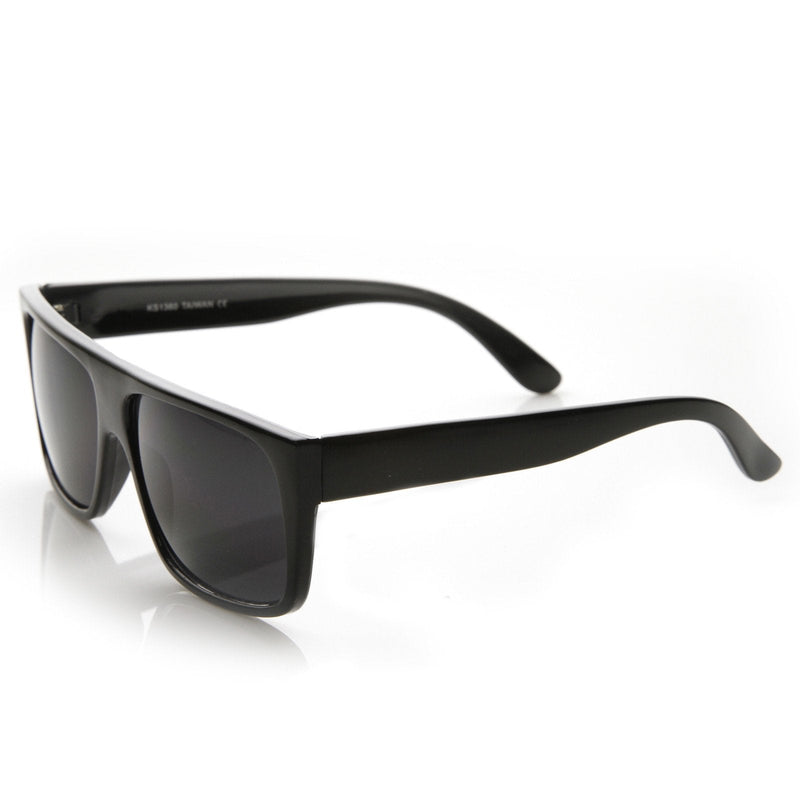 zeroUV Mens Retro Super Flat Top Aviator Square Sunglasses 8685 Sunglasses White Smoke Black,Tortoise,Tortoise Amber,Black / Smoke Polarized,Tortoise Smoke