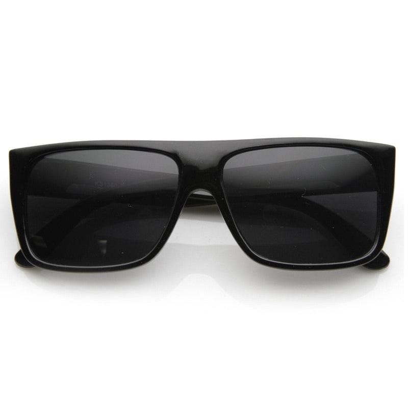 zeroUV Mens Retro Super Flat Top Aviator Square Sunglasses 8685 Sunglasses Black Black,Tortoise,Tortoise Amber,Black / Smoke Polarized,Tortoise Smoke