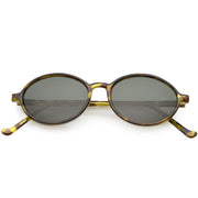 zeroUV Indie Dapper True Vintage Round Oval Sunglasses C655 Sunglasses White Smoke Yellow Tortoise Smoke