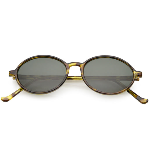 zeroUV Indie Dapper True Vintage Round Oval Sunglasses C655 Sunglasses White Smoke Yellow Tortoise Smoke