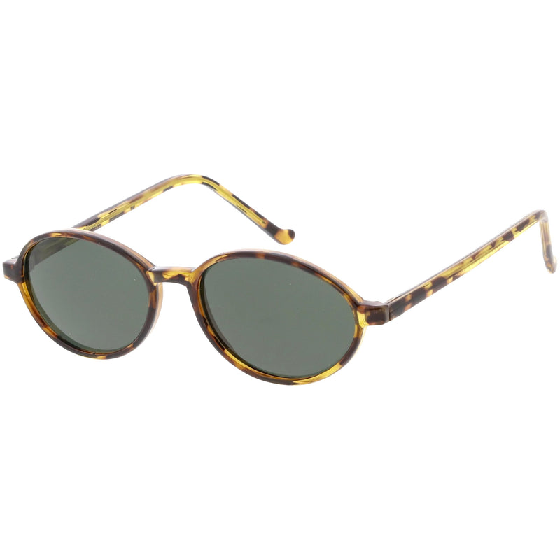 zeroUV Indie Dapper True Vintage Round Oval Sunglasses C655 Sunglasses White Smoke Yellow Tortoise Smoke,Orange Tortoise Smoke,Black Smoke
