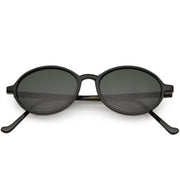 zeroUV Indie Dapper True Vintage Round Oval Sunglasses C655 Sunglasses White Smoke Black Smoke