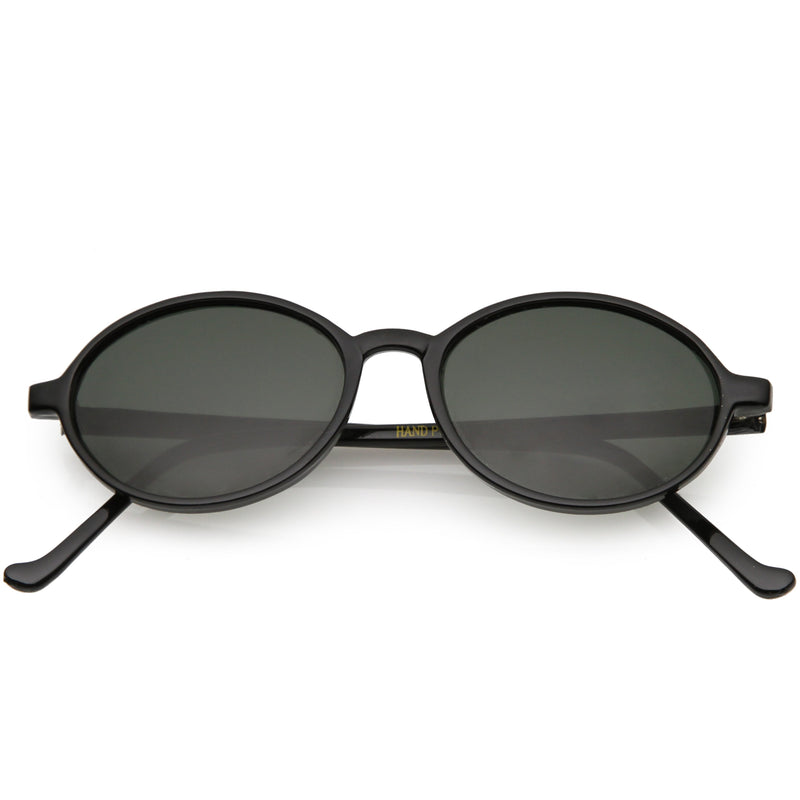 zeroUV Indie Dapper True Vintage Round Oval Sunglasses C655 Sunglasses White Smoke Black Smoke
