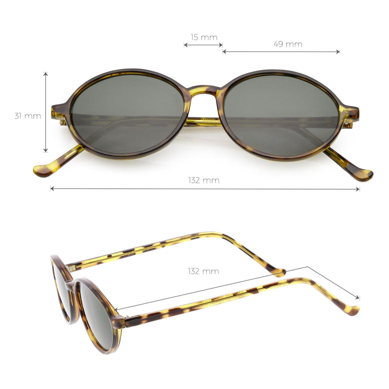 zeroUV Indie Dapper True Vintage Round Oval Sunglasses C655 Sunglasses White Smoke Yellow Tortoise Smoke,Orange Tortoise Smoke,Black Smoke