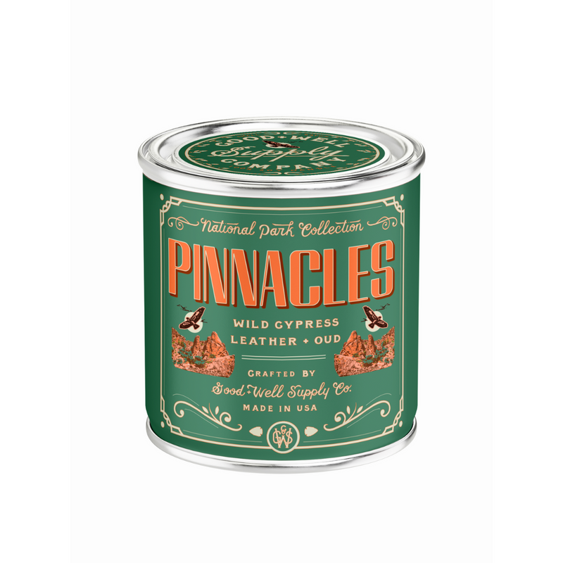 Good & Well Supply Co Pinnacles National Park Candle Candles White Smoke Half Pint / 8oz / Cotton Wick,Pint / 14oz / Cotton Wick