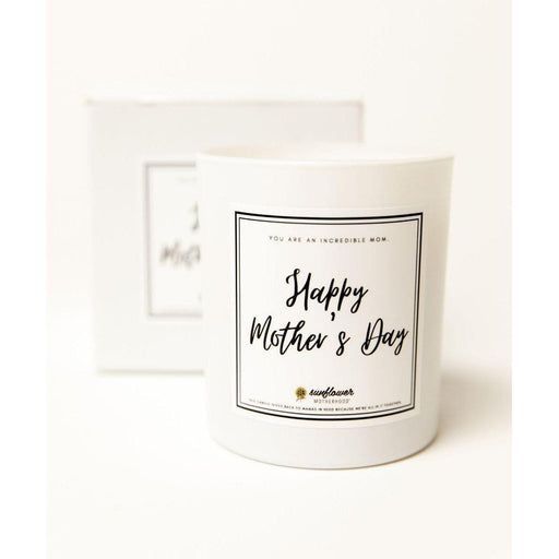 Sunflower Motherhood Happy Mother's Day Candle Candles White Smoke