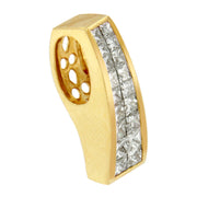 Bids.com 14K Yellow Gold 1 1/2 cttw Princess Cut Diamond Greek Column Pendant Necklace (G-H, VS1-VS2) Necklaces White Smoke Yellow.Gold / 18