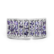 Bids.com 1.23 Carat Genuine Tanzanite .925 Sterling Silver Ring Rings Gray size 7.00,size 6.00,size 8.00,size 9.00,size 5.00,size 10.00
