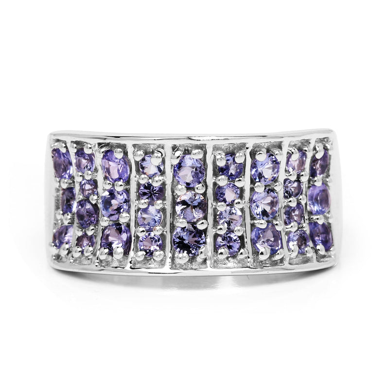 Bids.com 1.23 Carat Genuine Tanzanite .925 Sterling Silver Ring Rings Gray size 7.00,size 6.00,size 8.00,size 9.00,size 5.00,size 10.00