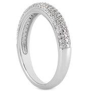 Bids.com 14k White Gold Triple Multi-Row Micro- Pave Diamond Wedding Ring Band Rings White Smoke 4 / White Gold,4.5 / White Gold,5 / White Gold,5.5 / White Gold,6 / White Gold,6.5 / White Gold,7 / White Gold,7.5 / White Gold,8 / White Gold,8.5 / White Gold,9 / White Gold