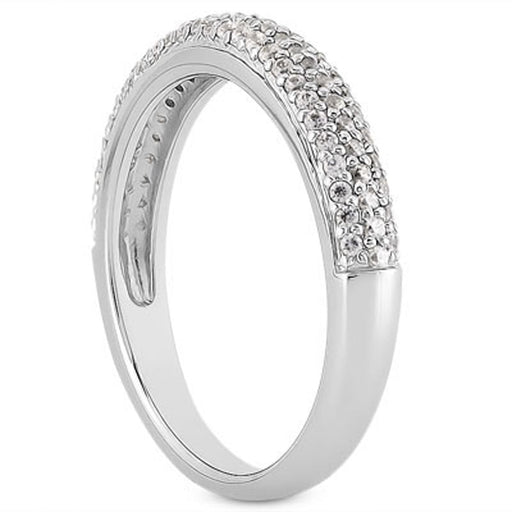 Bids.com 14k White Gold Triple Multi-Row Micro- Pave Diamond Wedding Ring Band Rings White Smoke 4 / White Gold,4.5 / White Gold,5 / White Gold,5.5 / White Gold,6 / White Gold,6.5 / White Gold,7 / White Gold,7.5 / White Gold,8 / White Gold,8.5 / White Gold,9 / White Gold