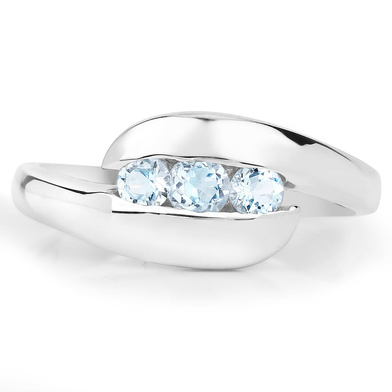 Bids.com 0.74 Carat Genuine Blue Topaz .925 Sterling Silver Ring Rings White Smoke size 11.00,size 12.00,size 13.00,size 14.00,size 6.00,size 7.00,size 8.00,size 9.00,size 5.00,size 12.50