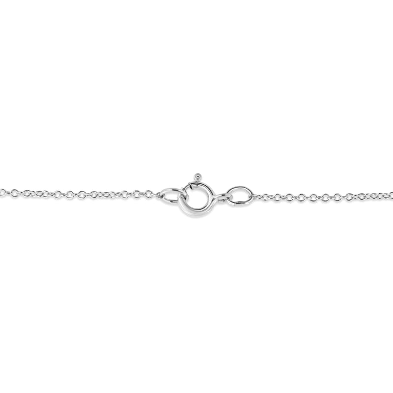 Bids.com .925 Sterling Silver Prong-Set Diamond Accent Double Heart 18" Pendant Necklace (I-J Color, I1-I2 Clarity) Necklaces White Smoke White.Sterling Silver / 18